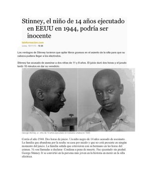 Stinney, el niño de 14 años ejecutado en EEUU en 1944, podría ser inocente
