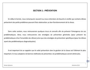 Fiches de prévention