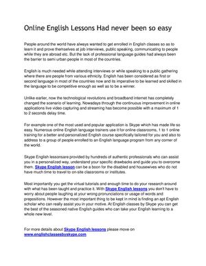 Skype English Lesson