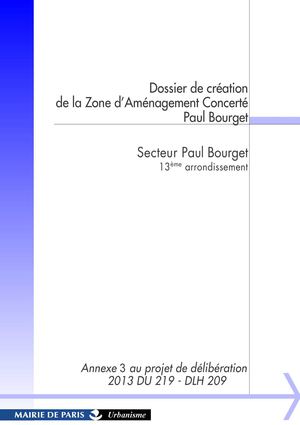 Opération Paul Bourget (Paris 13e) - mise en compatibilité du PLU - délib 2013 DU 219 – Annexe 3
