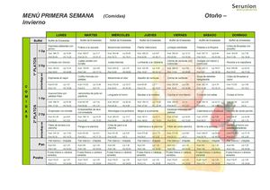 Menús Otoño-Invierno Colegios Mayores UCM