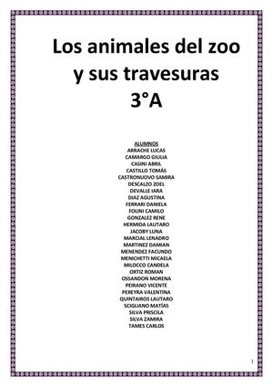 Los cuentos de tercero A