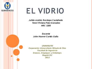 Presentación - El Vidrio 