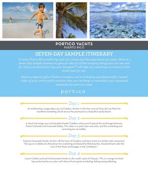Portico Club Puerto Rico Sample Itinerary 