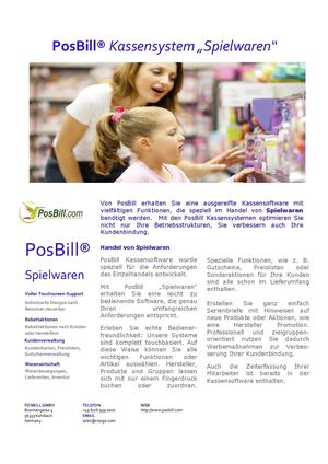 PosBill Kassensystem "Spielwaren"