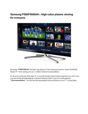 PS60F5500 Price Comparison UK