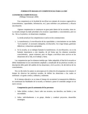 Formación Basad en Competencias (Articulo UPN)
