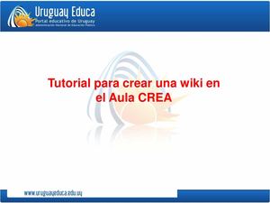 Tutorial para crear una wiki en CREA