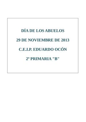 Día de los abuelos - 29 de noviembre de 2013