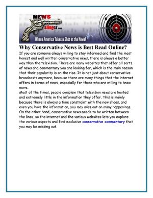 Conservative Article Example Calaméo - Why Conservative News is Best Read Online?