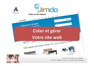Présentation de l'Atelier "Créer son site soi même" avec Jimdo 