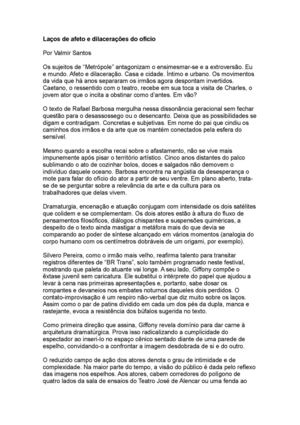 Laços de afeto e dilacerações do ofício