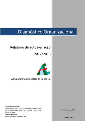 Relatório de autoavaliação Agrupamento de Escolas da Bobadela 