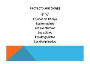 Proyecto Adicciones 5° "A"
