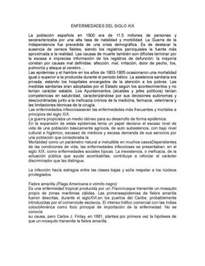 Enfermedades del siglo XIX