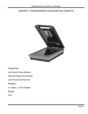 Mantenimiento correctivo a escaner