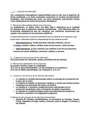 Cuestionario de Bioquímica 1