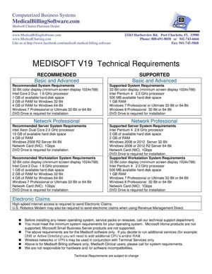medisoft version 19 system requirements, medical billing software program, icd-10