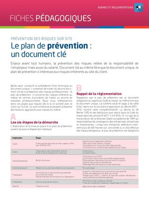 FICHE TECHNIQUE - LE PLAN DE PREVENTION