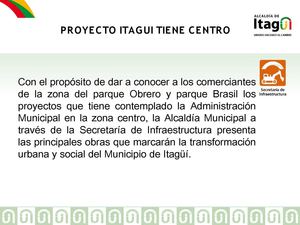 Presentación unión parques Obrero- Brasil