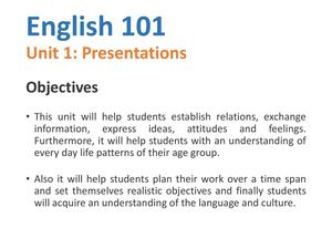 English 101 - Unit 1