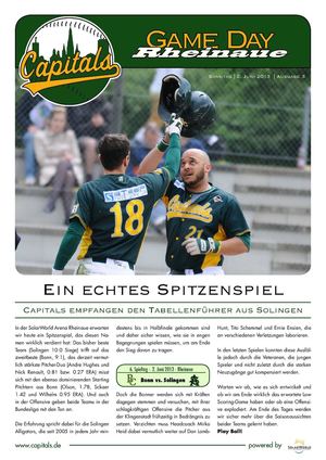 Game Day Rheinaue - Vol. 3 - Bonn Capitals vs. Solingen Alligators