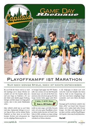 Game Day Rheinaue - Vol. 6 - Bonn Capitals vs. HSV Stealers