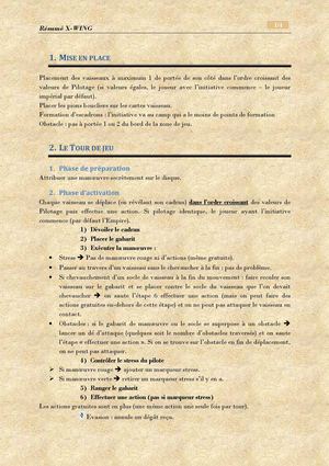 Résumé des règles X-Wing