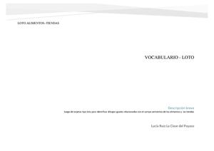 LOS ALIMENTOS - LOTO