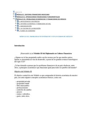 Módulo 3 del Diplomado de Cultura Financiera CONDUSEF