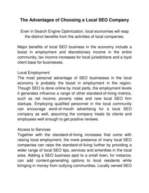 The Advantages of Choosing a Local SEO Company