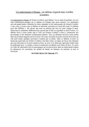 Un enterrement à Ornans