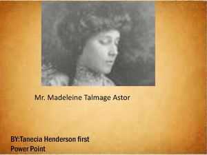  Mrs Madeleine Talmage