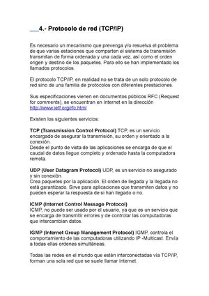 PROTOCOLO TCP-IP/ SERVICIOS