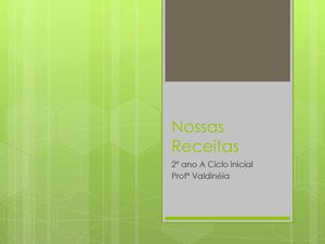 Nossas receitas 2º ano A