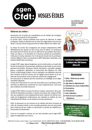 SGEN CFDT VOSGES ECOLES