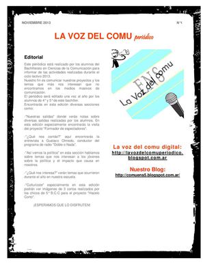 Periodico escolar La voz del comu