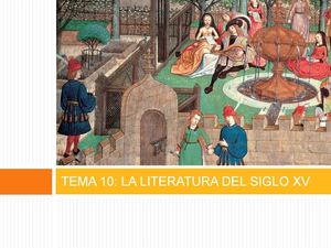 LA LITERATURA EN EL SIGLO XV