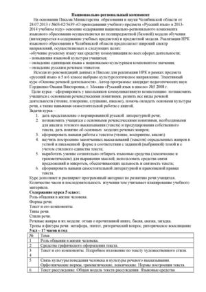 НРК. Русский язык. 5-6 класс.