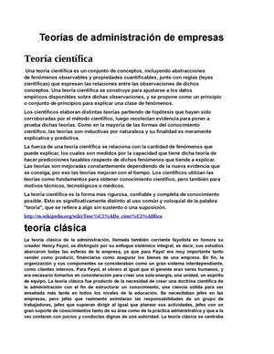 Teorías de administración de empresas