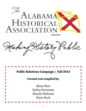 Alabama Historical Association Campaign 