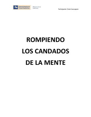 ROMPIENDO LOS CANDADOS DE LA MENTE