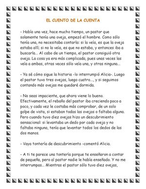 EL CUENTO DE LA CUENTA