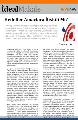 Hedefler Amaçlarla İlişkili Mi