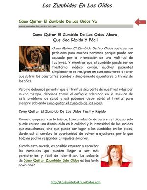 en cuanto tiempo se quita el zumbido de los oidos
