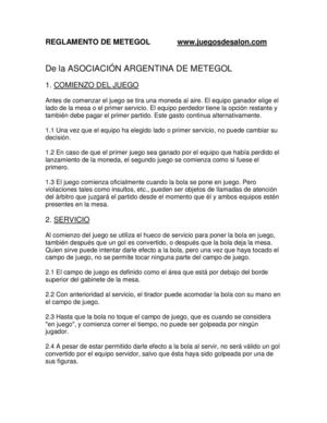 REGLAMENTO DEL METEGOL