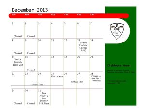 December 2013 Calendar