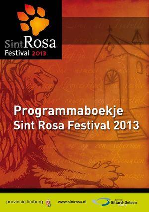 Sint Rosa Festival programmaboekje 2013