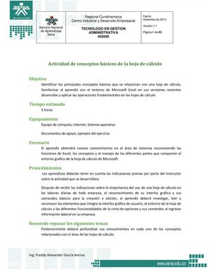 GA Actividad de hojas de calculo 1