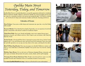Opelika Main Street Brochure and Map